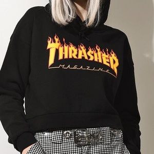 Thrasher cropped hoodie